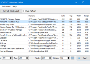 software - VOVSOFT - Window Resizer 3.5 screenshot