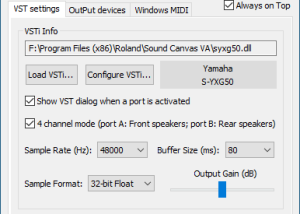 Full VST MIDI System Synth screenshot