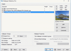 software - Wallpaper Slideshow Pro 5.2.4 screenshot