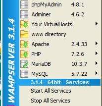 Full WampServer 64-bit screenshot