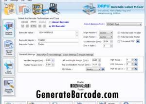 Warehousing Barcode Generator Software screenshot