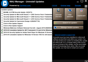 software - WAU Manager 3.6.1.0 screenshot