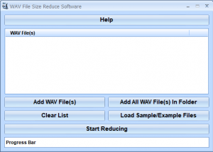software - WAV File Size Reduce Software 7.0 screenshot