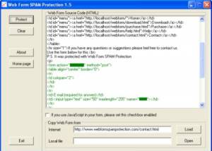 software - Web Form SPAM Protection 1.5.2 screenshot