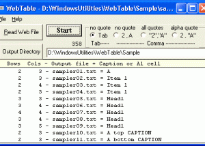 software - WebTable 2.1.49 screenshot