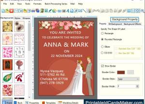 Wedding Invitation Card Software screenshot