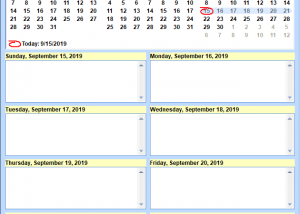 Weekly Calendar Schedule Software screenshot