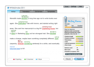 WhiteSmoke Writer 2010 screenshot