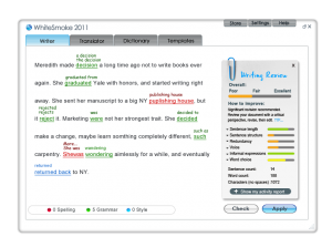 software - WhiteSmoke Writing Software 2009 screenshot