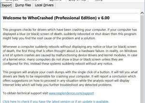 WhoCrashed screenshot