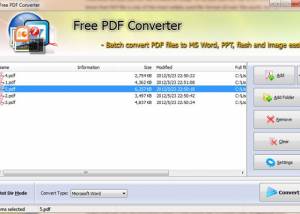 Wind4soft Free PDF Converter screenshot