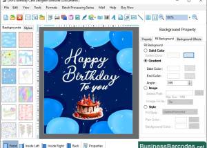 software - Windows Birthday Card Printing Software 12.7 screenshot