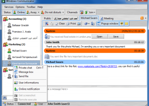 Windows Communicator screenshot