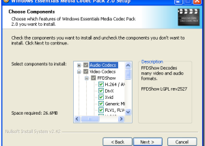 software - Windows Essentials Codec Pack 5.0 screenshot