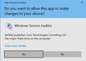 Full Windows Service Auditor screenshot