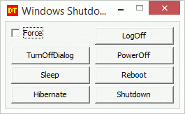 software - Windows Shutdown 1.03 screenshot