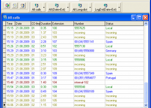 WinTariff call accounting software screenshot