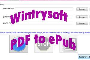 Wintrysoft PDF to ePub Converter screenshot