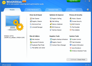 WinUtilities Free BUILD 180331 screenshot