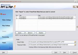 software - Wondershare PPT to PSP 4.7.0 screenshot