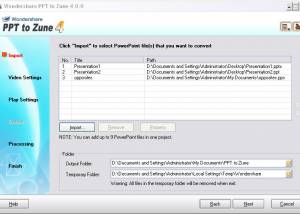 Wondershare PPT to Zune screenshot
