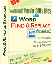 Word Find and Replace Standard screenshot