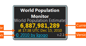 World Population Monitor screenshot