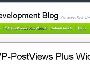 WP PostViews Plus widget screenshot