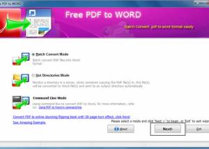 software - Writersoft Free PDF to Word 1.0 screenshot