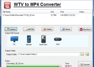 WTV to MP4 Converter screenshot