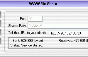 WWW File Share screenshot