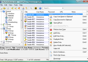 software - X-KeePass Password Safe 1.36 [rev13] screenshot