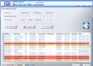 software - XenArmor Network SSL Certificate Scanner 2022 screenshot