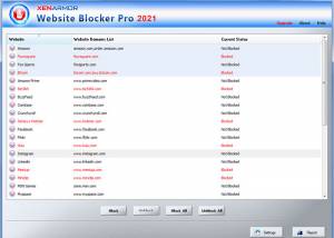 software - XenArmor Website Blocker Pro 2.0 screenshot