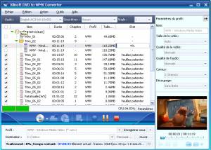 Xilisoft DVD en WMV Convertisseur screenshot