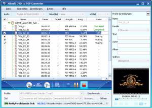 Xilisoft DVD to PSP Converter screenshot