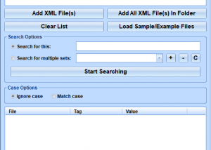 XML Search In Multiple Files At Once Software screenshot