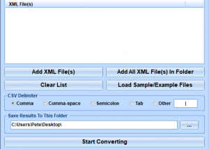 software - XML To CSV Converter Software 7.0 screenshot