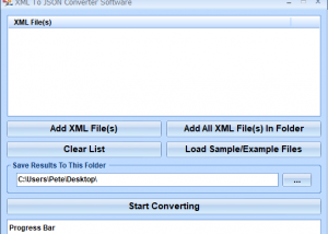 XML To JSON Converter Software screenshot