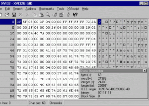 software - XVI32 2.54 screenshot