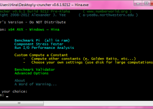 software - y-cruncher 0.8.5 Build 9543 screenshot