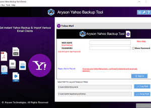 software - Yahoo Backup Tool 22.8 screenshot