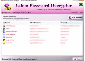 software - Yahoo Password Decryptor 9.0 screenshot