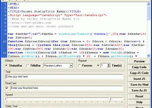 Yaldex StatusTitle Maker 5.1 screenshot