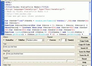 Yaldex StatusTitle Maker 5.8 screenshot