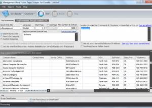 software - Yellow pages scraper for Canada 1.0.0.4 screenshot