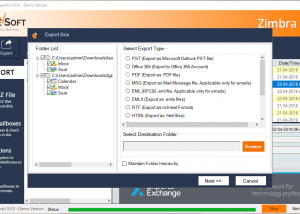 software - Zimbra Mail Converter 3.8 screenshot
