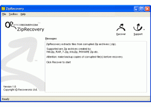 ZipRecovery screenshot