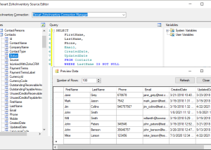 software - Zoho Inventory SSIS Components by Devart 3.0.630 screenshot