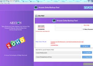 Zoho Mail Converter screenshot
